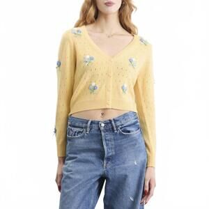 NEW RIXO merinda cardigan in yellow